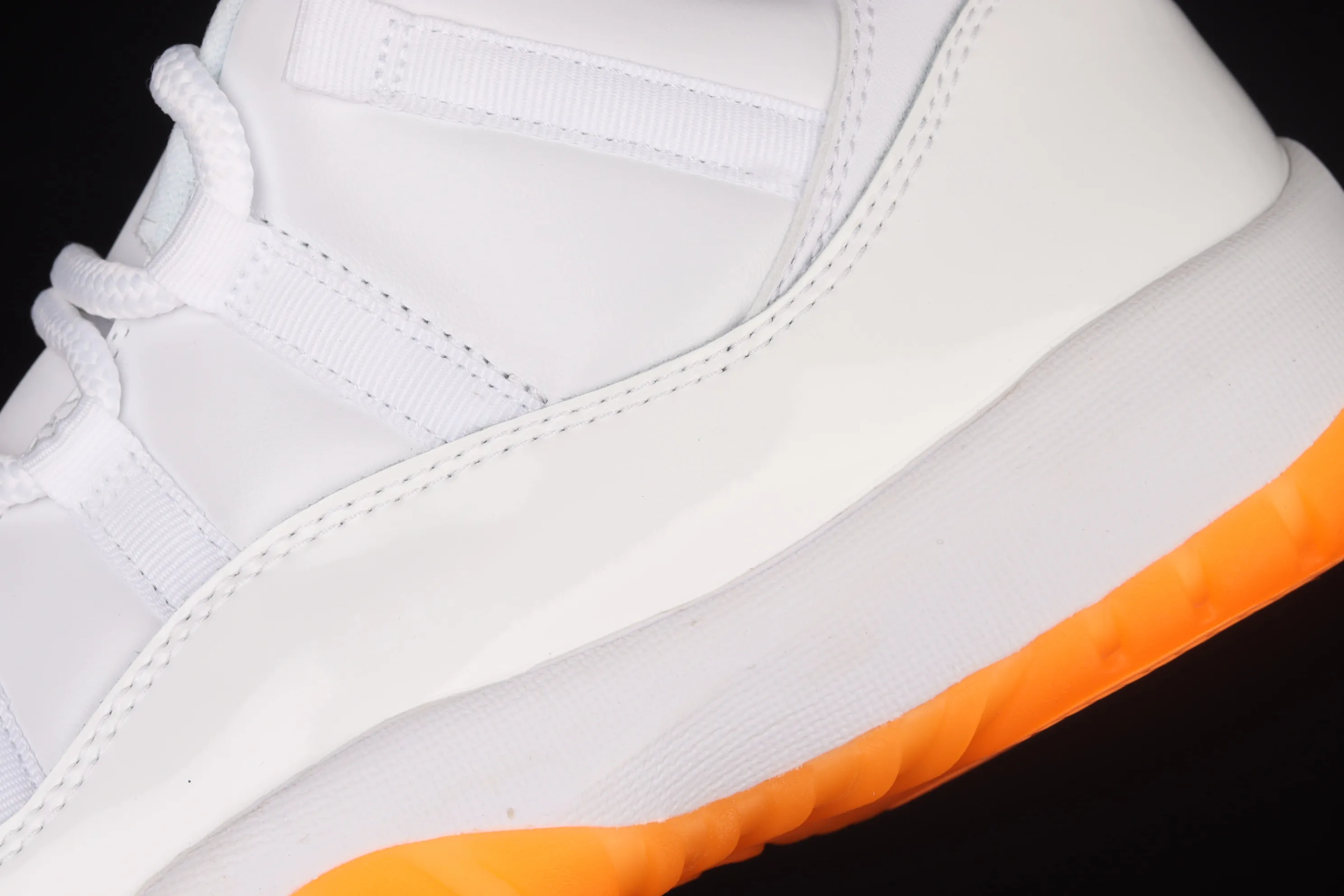 All categories Air Jordan Jordan series basketball shoes Air Jordan 11 Z version Air Jordan 11 Bright Citus AJ11 Joe 11 white orange low-top basketball shoes first layer genuine carbon AH7860-139